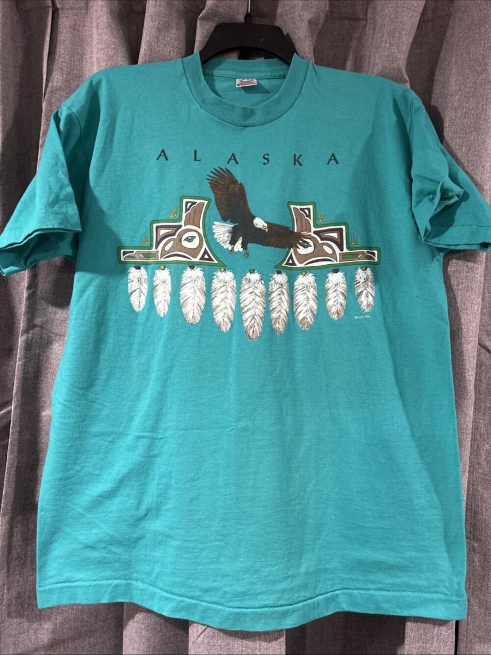 Vintage Nature Graphic T Shirt Size XL Alaska Bald Eagle 1990’s Single Stitch